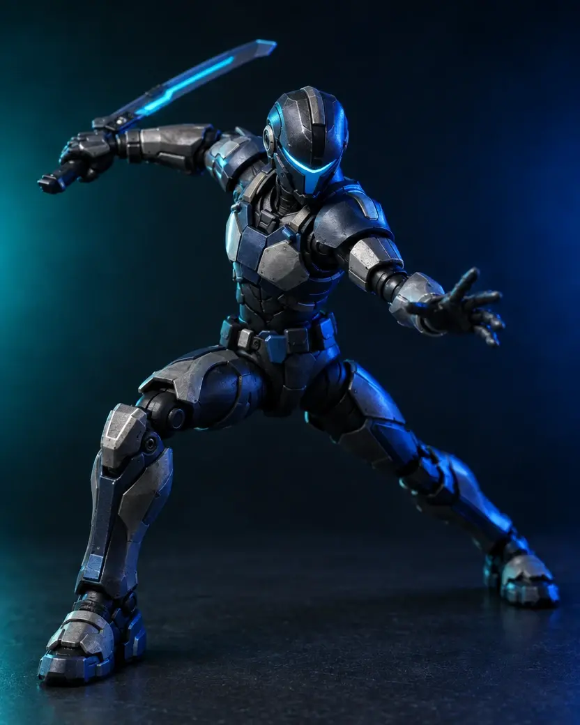 Figura articulada Mercenario con espada gigante